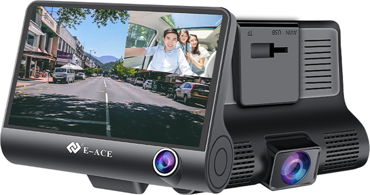 VCTparts Dashcam HD 1080P Auto Recorder met Continue Voeding en Scherm Zwart