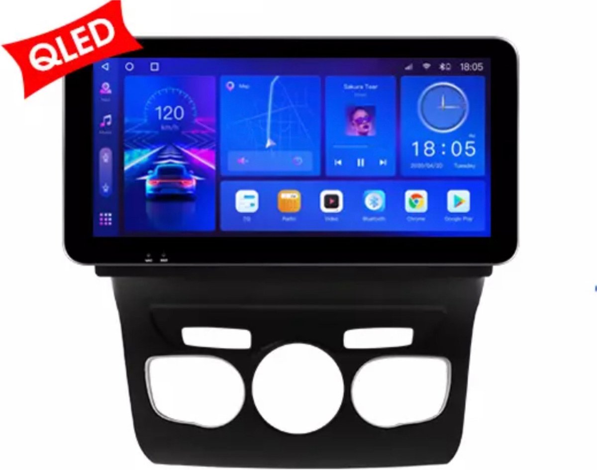 8core CarPlay QLED Citroen C4 2011-2018 Android 11 navigatie en multimediasysteem 4GB RAM 64GB ROM Android auto