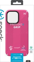 Speck hoesje geschikt voor Apple iPhone 14 Pro Max - Ultieme Bescherming en Grip - Luxe Soft-touch Afwerking - Valbescherming gecertificeerd tot 4 meter - Microban Antibacterieel - Presidio2 Grip lijn - Roze