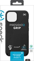Speck Presidio2 Grip Geschikt voor Apple iPhone 14 - Zwart - with Microban
