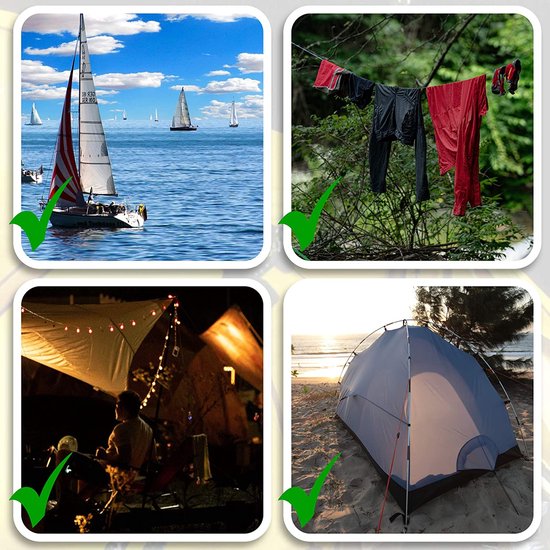 SJBAUTYO 4x Corde De Tente Réfléchissante Verte Avec Tendeur Alu – 4 M Chacun, Anti-chute, Idéal Pour Camping, Auvent Et Bâche, Sac De Rangement Inclus