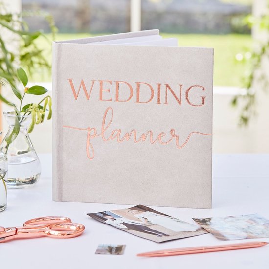 Ginger Ray - Ginger Ray - Botanical Wedding - Wedding Planner Suede Luxe Rose Gold