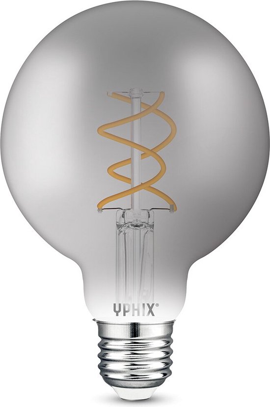 Yphix E27 LED lamp filament Atlas G95 smokey 4,9W 1800K dimbaar - G95