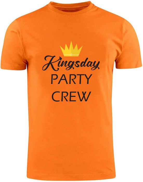 Kingsday Party Crew Oranje T-shirt | Koningsdag | Koning | Unisex