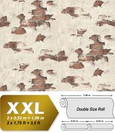 Stein Kacheln Tapete EDEM 819DN56 heißgeprägte Vliestapete leicht strukturiert in Spachteloptik matt beige grau reh-braun 10,65 m2