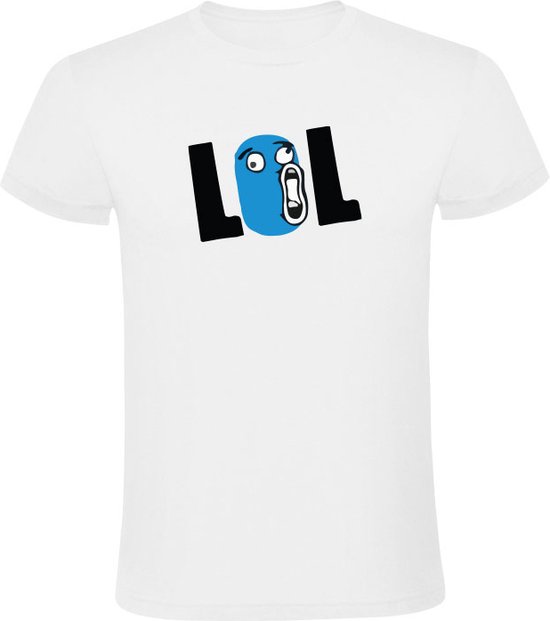 Lol T Shirt Hommes | fou | bouche | LOL | drôle | strabisme | visage |