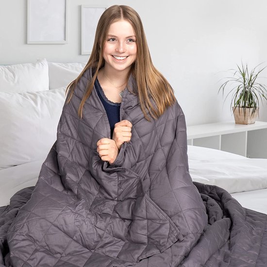 couverture lestée / couverture polaire pour lit et canapé - couette légère  - 4