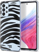 HappyCase Hoesje Flexibel TPU Zebra Print Geschikt voor Samsung Galaxy A53