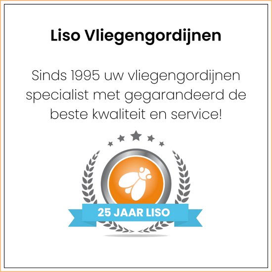 Liso Vliegengordijn - Hulzengordijn Gitzwart - 100 x 232 cm van Merkloos — afbeelding 4