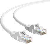 Cat 5e - U/UTP - Netwerkkabel - Patchkabel - Internetkabel - 1 Gbps - 50 meter - Wit - Allteq