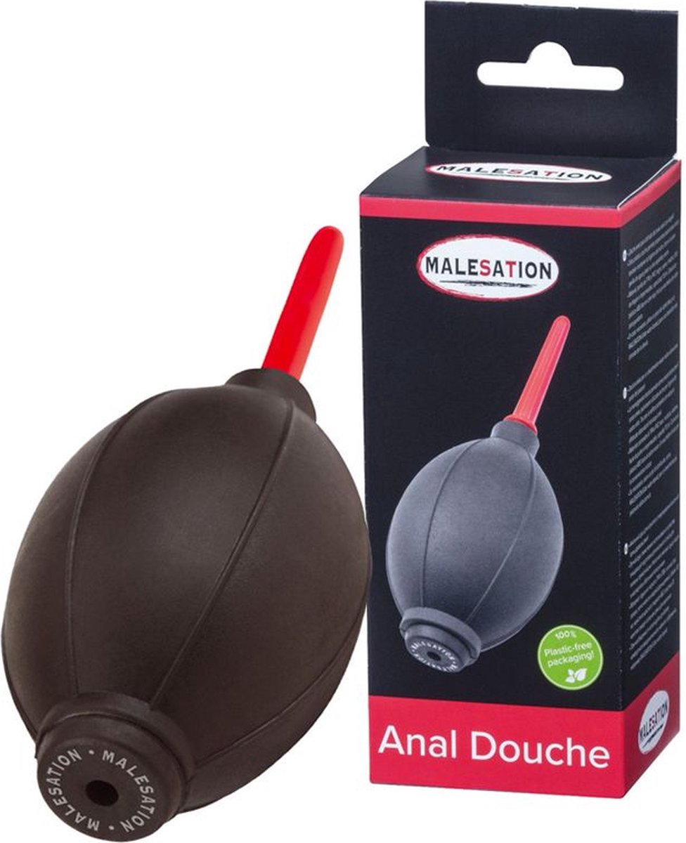 Malesation - Extra Kleine En Handzame Anaal Douche - Zwart- 113 ml