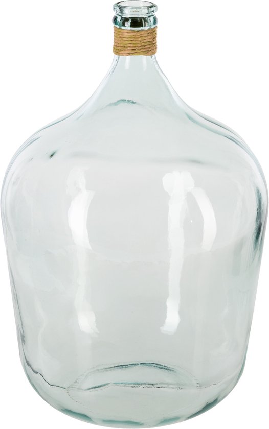 Atmosphera bloemenvaas Parma - Fles model - transparant - gerecycled glas - H56 x D39 cm