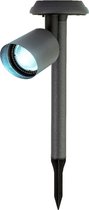 Lumineo Solar prikspot/tuinspot - metaal - zwart - H26 cm