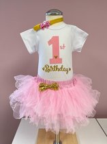 Verjaardag setje-verjaardag outfit-verjaardag jurk-baby first birthday outfit-little girl dress 1 jaar-fotoshoot kleding baby 1 jaar-kleedje-1 jaar-one-eerste verjaardag-meisje-girl-jarig-kinderverjaardag-tutu-set Dewi (mt 80)