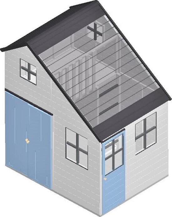 Houten speelhuis - Villa - 2 verdiepingen - met garage en slaapgelegenheid - FSC - EU product