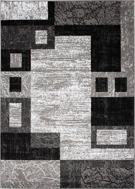 Tapiso Dream Vloerkleed Woonkamer Grijs Binnen Kleed Laapgolig Golven Modern Tapijt Maat - 200 x 300 cm