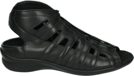 Durea 7322 G - Platte sandalenDames Sandalen - Kleur: Zwart - Maat: 38.5