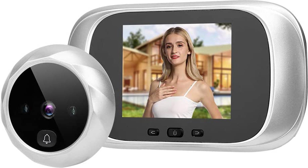 Xd Xtreme - draadloze deurbel - met camera en lcd scherm - zilver - digitaal - energiezuinig