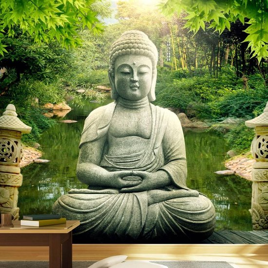 Regeneratief Christus Ecologie 400cm X 280cm - Fotobehang - De tuin van Boeddha | bol.com