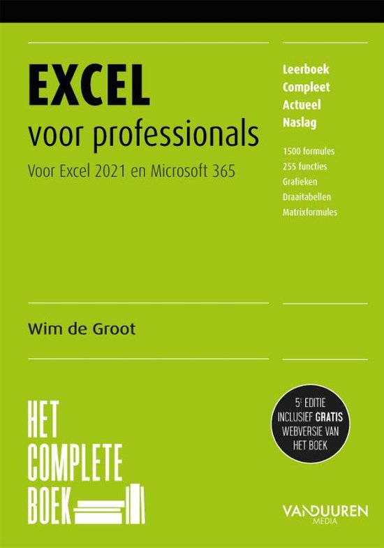 Boek: Het complete boek - Excel voor professionals, geschreven door Wim de Groot