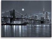 Schilderij - New York, Zwart-Wit, 40X30cm, 1luik