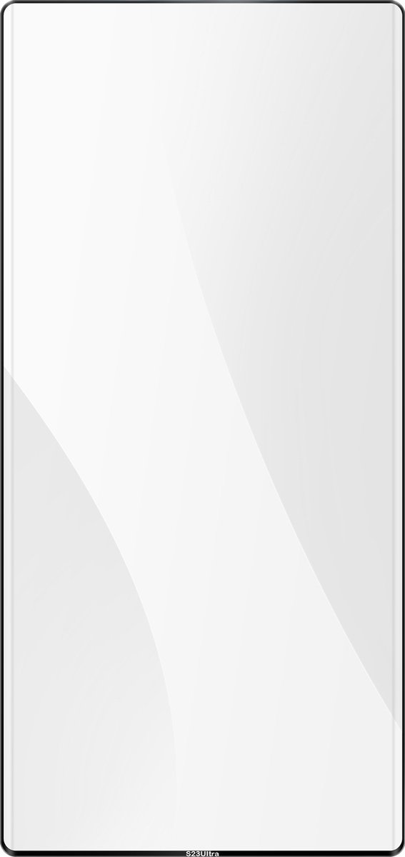 Gehard glas Geschikt voor Samsung Galaxy S23 Ultra 9H gebogen 3D volledige hechting zwart