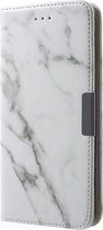 Apple iPhone 6S Marmer Portemonnee Hoesje Wit