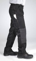 Taillebandbroek met knieversterking, kleur zwart, voor vrije tijd en werk, maat 54