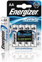 Energizer Ultimate Lithium Mignon - AA LR 6 - 1,5V - 1x4 stuks