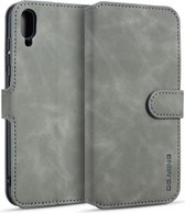 Huawei Y6s / Y6 (2019) Hoesje Retro Portemonnee Grijs