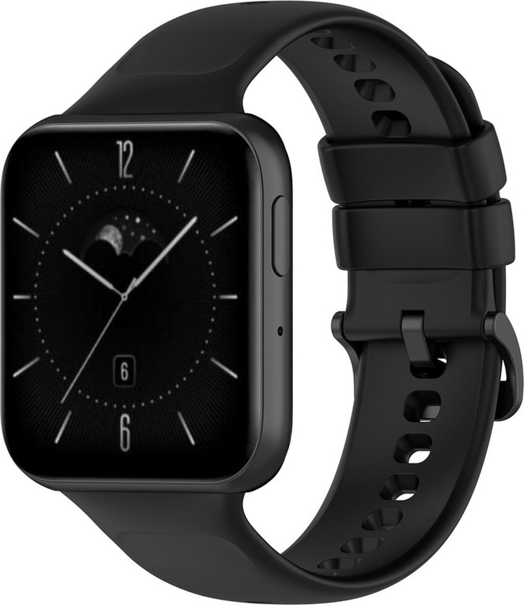 Siliconen bandje - geschikt voor OPPO Watch 3 - zwart