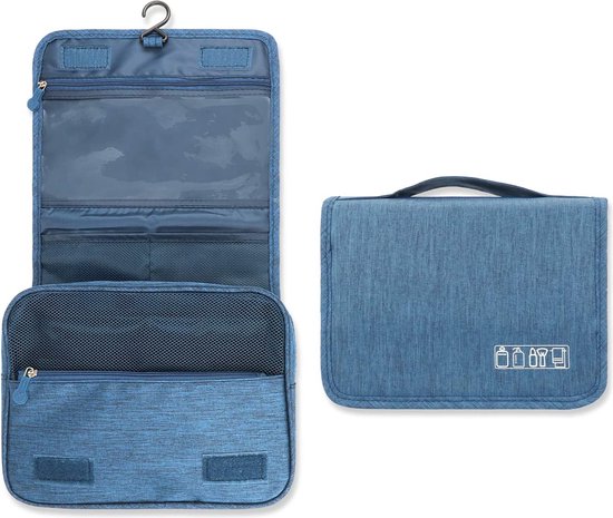 Trousse De Toilette Pliable NOVAGO - Grande Capacité - Bleu Foncé - Neuf Avec étiquette
