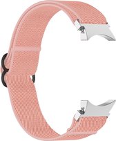 Nylon bandje - geschikt voor Samsung Galaxy Watch 6 / Watch 6 Classic / Watch 5 / Watch 5 Pro / Watch 4 / Watch 4 Classic - roze