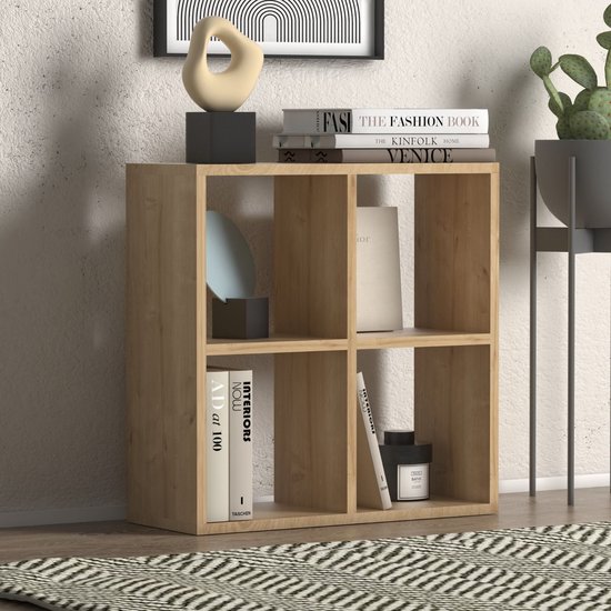 Bibliothèque 6 compartiments meuble de rangement ouvert étagère