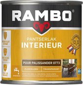 Rambo Pantserlak Interieur - Transparant Zijdeglans - Houtnerf Zichtbaar - Puur Palissander - 0.75L