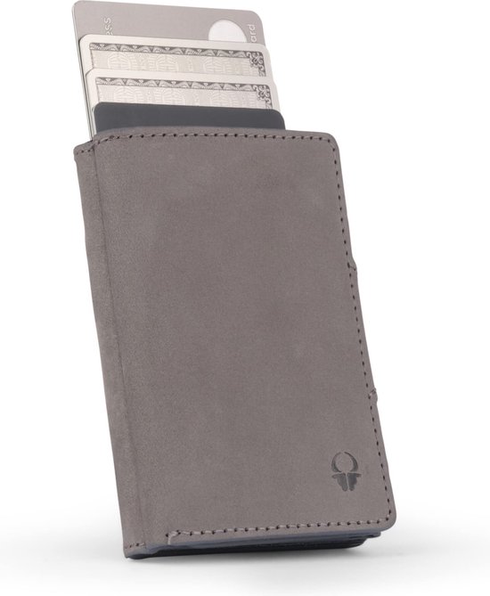 Portefeuille à rabat Donbolso® - Fin et protégé par RFID - Peut contenir 9 cartes - Mini pour H/F - Avec compartiment à monnaie