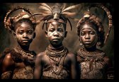 African Tribe Collection II - 120cm x 80cm - Fotokunst op PlexiglasⓇ incl. certificaat & garantie.