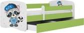 Kocot Kids - Bed babydreams groen wasbeer met lade zonder matras 180/80 - Kinderbed - Groen