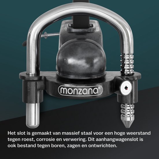 Monzana Disselslot - Verchroomd Staal incl. 2 Sleutels - Zwart van Monzana — afbeelding 5