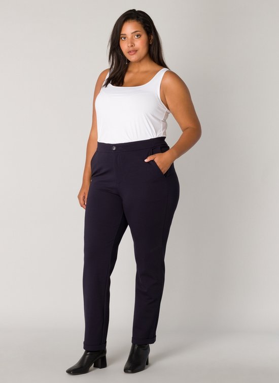 BASE LEVEL CURVY Yoella Pants - Dark Blue - maat X-0(44)