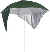 vidaXL Parasol de plage avec parois latérales 215 cm Vert