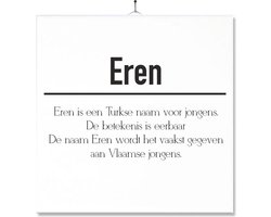 Tegel Met Opdruk | Betekenis | Kado | Cadeau | Met Naam - Eren