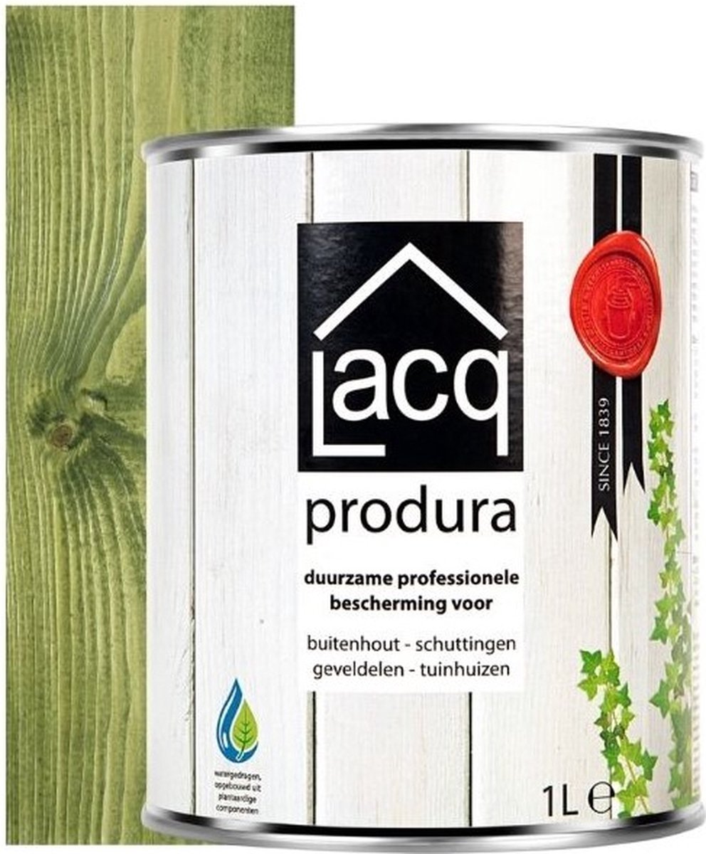 Lacq Produra transparant - Beits - 1 liter - Olijfgroen - Voor binnen en buiten