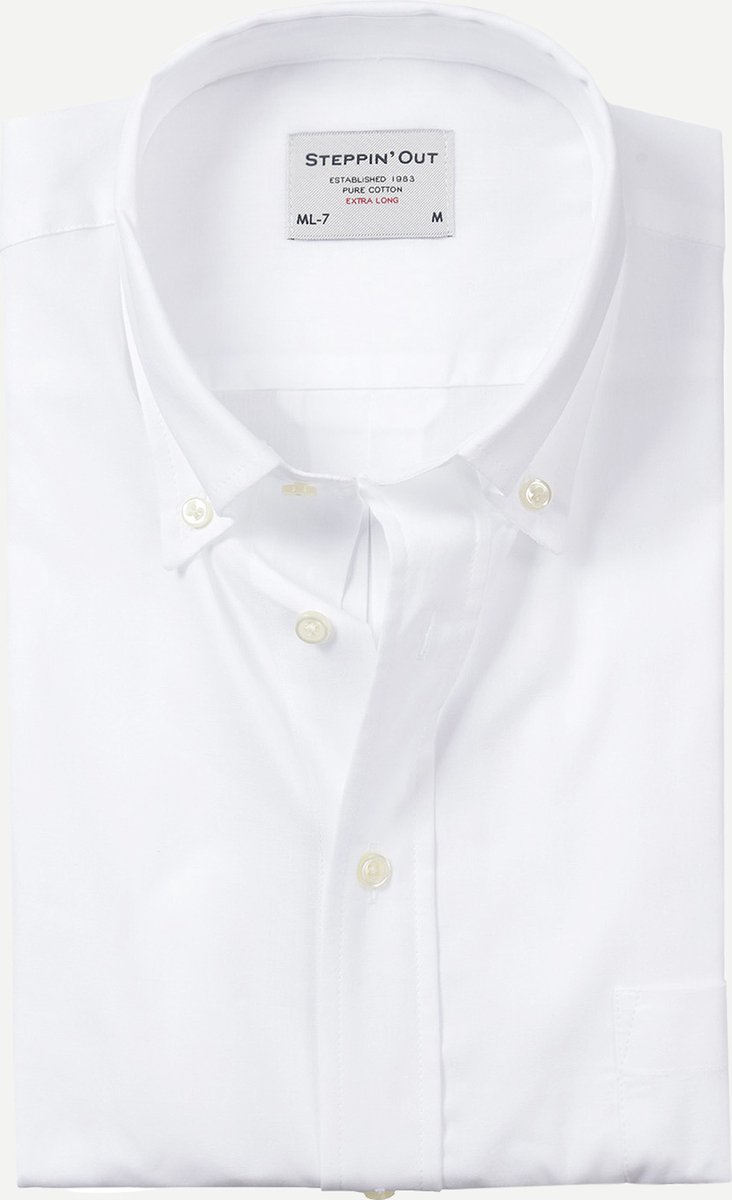 Steppin' Out Extra Long Sleeves fine Oxford Overhemd - Maat L - Heren