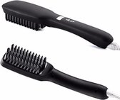 Bol.com Stijltang Kam - Stijlborstel - Haarstijler - Voor Hoofdhaar - Baardborstel - Styling - 2 in 1 - Vrouwen - Zwart - Black ... aanbieding