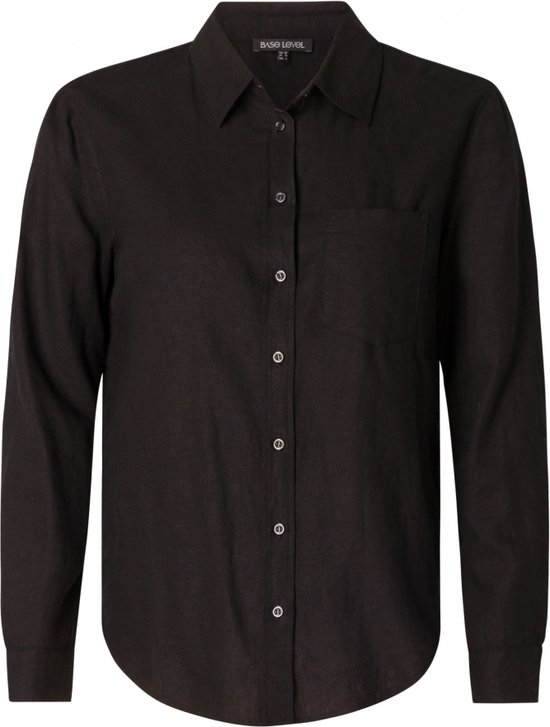 BASE LEVEL CURVY Yaella Shirts - Black - maat 2(50)