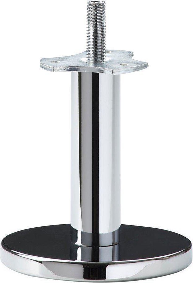 FLE - Massief stalen meubelpoot chroom rond ø 2,5 cm en hoogte 10 cm (M10)