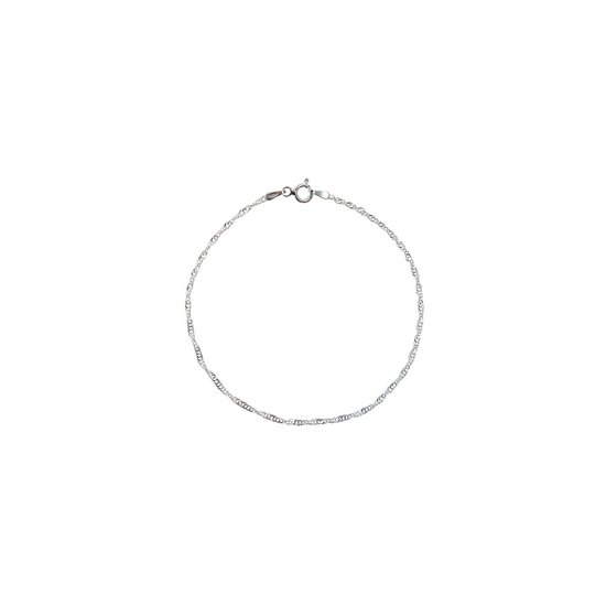 Lucardi Dames Armband gedraaid - Echt Zilver - Armband - Cadeau - Moederdag - 19 cm - Zilverkleurig