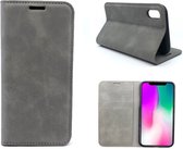 FONU Slim Boekmodel Hoesje iPhone XR - Grijs
