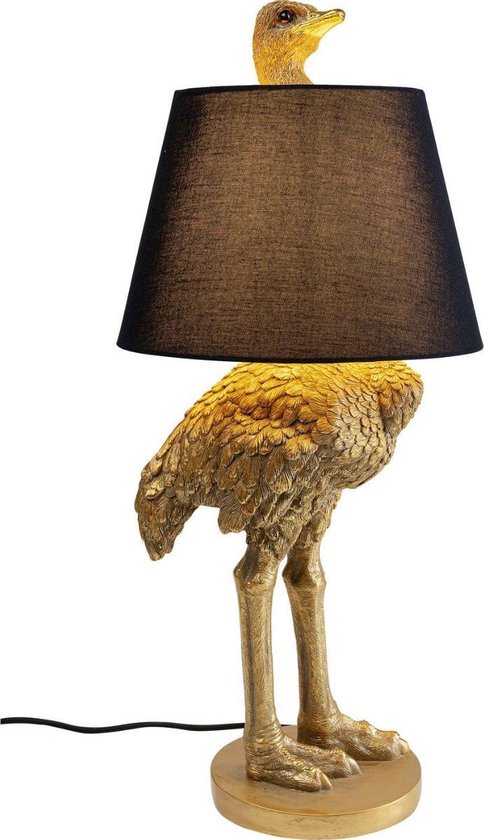 Karé Design - Tafellamp Gouden Struisvogel - H 67 cm | bol.com